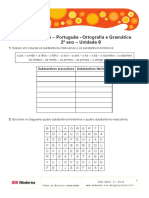 EF Buriti Portugues Avaliação Ortografia 2º ano