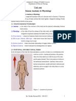 UNIT 1 (Anatomy & Physiology)