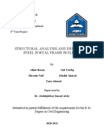 4th Year Project (2020-2021) - Structural Analysis and Design of A Steel Portal Frame Building