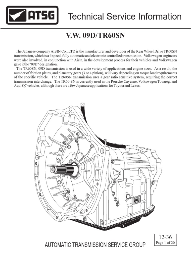 Technical Service Information 12-36 | PDF | Automatic Transmission | Clutch