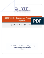 Final - BCSE101E - Cyclesheet (PhaseI I)