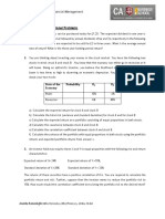 Portfolio Theory - Additional Problems 1