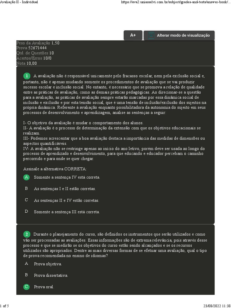Avaliação da Aprendizagem e Inclusão | PDF | Aprendizado | Pedagogia