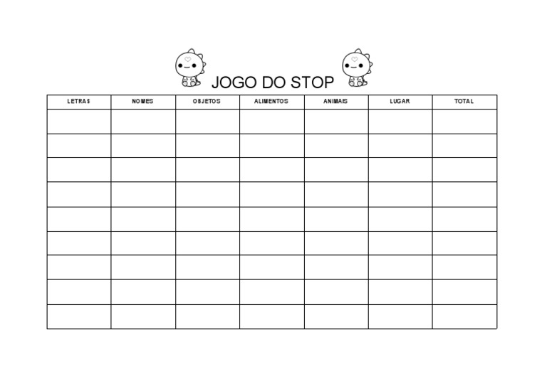 Jogo Do Stop | PDF