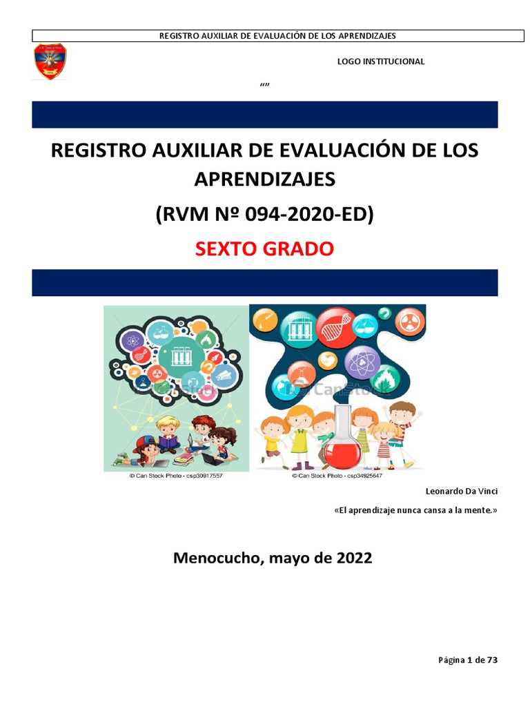 Registro Auxiliar Por Competencias Quinto Grado1 094 Pdf