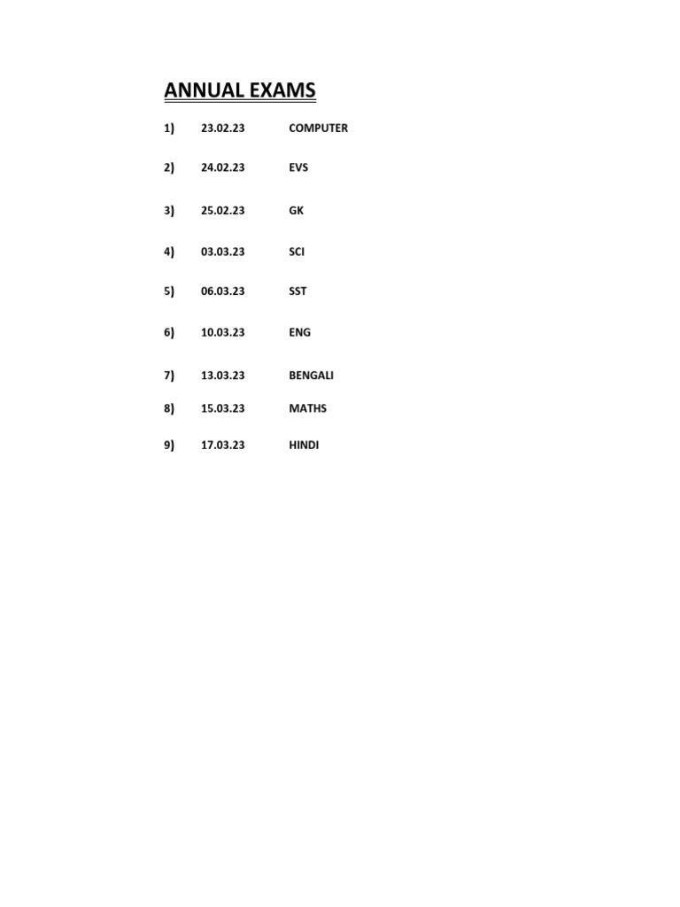 Exams | PDF