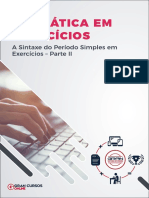 A Sintaxe Do Período Simples em Exercícios - Parte II