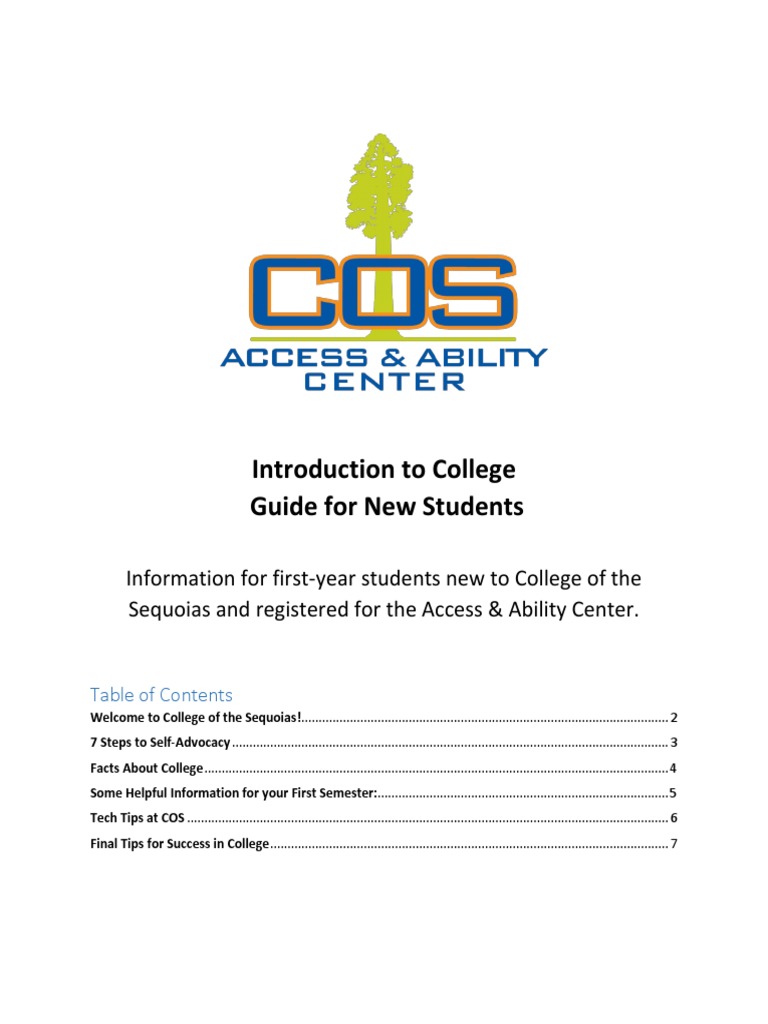 COS Guide for New Students | PDF | Textbook | College