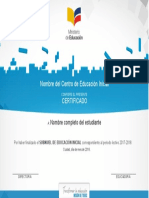 Certificado Educación Décimo 2017