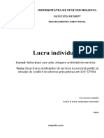 Lucru Individual În Baza Art.326/1 Din Codul Penal Al RM.