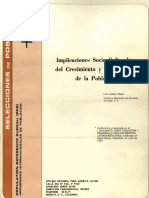 Implicaciones Socio-Culturales Del Crecimiento y Distribución de La Población