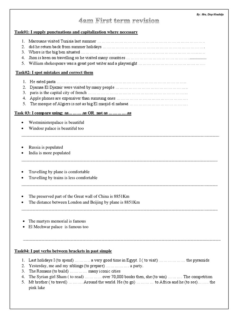 4am First Term Revision | PDF | Linguistics