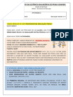 Ativ 02 Educação Física - Ed. Infantil I e II