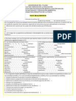 TEST DIAGNÓSTICO DIDÁCTICA