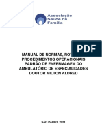 Manual de Normas, Rotinas e POP - S de Enfermagem Do Ambulatório de Especialidades - AE DR. MILTON ALDRED - 26.01.2021