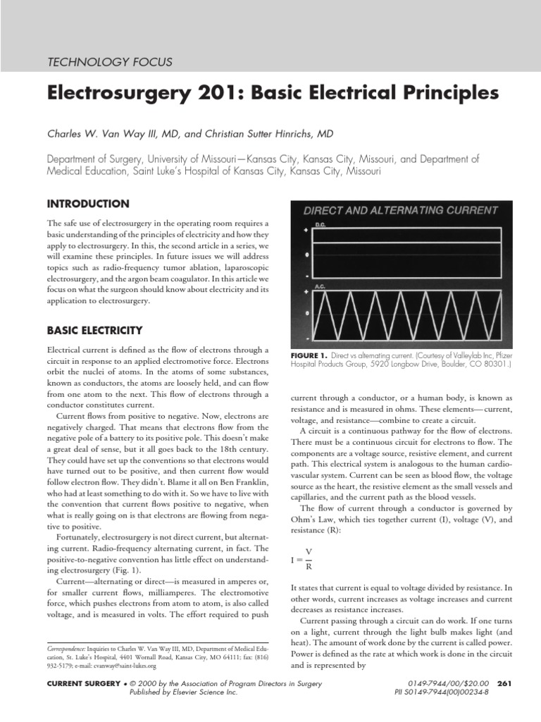 Lec Rec 1.1 Electrosurgery Basic Electrical Principles PDF