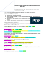 Material de Apoyo para La Elaboración de Los Objetivos en La Propuesta Innovadora Desde Casa