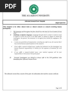 Informed Consent Form