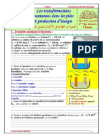 Cours 2 - Transformation Spontanées Dans Le Piles Et Production D'énergie ACTIVITES