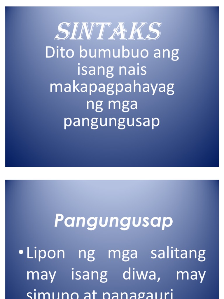 Fil-01 Sintaks | PDF