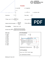 CT4001 - Formulae Sheet