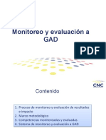 Monitoreo y Evaluación A GAD