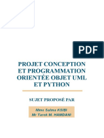Projet Conception Et Programmation Orientée Objet UML Et Python