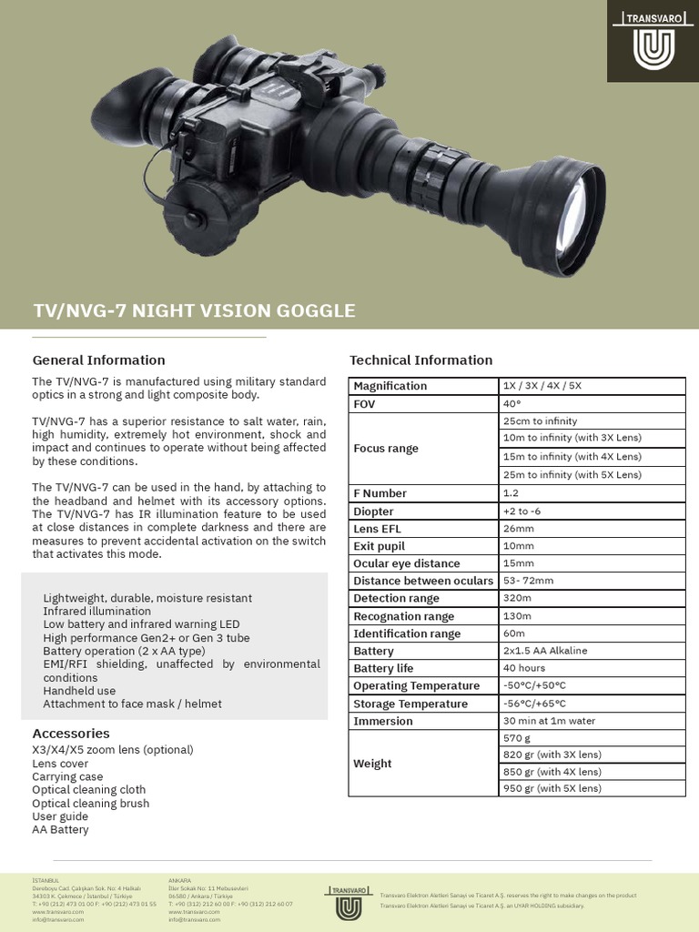 NVG 7 Eng PDF Infrared Optics