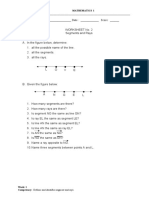 Activity Sheet 2 Line Segments and Rays Grade 7