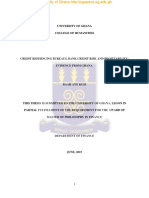 Credit Referncing Bureaus, Bank Credit Risk and Profitability Evidence From Ghana. - 2015