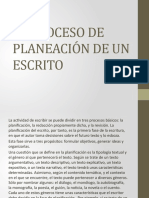 El Proceso de Planeación de Un Escrito