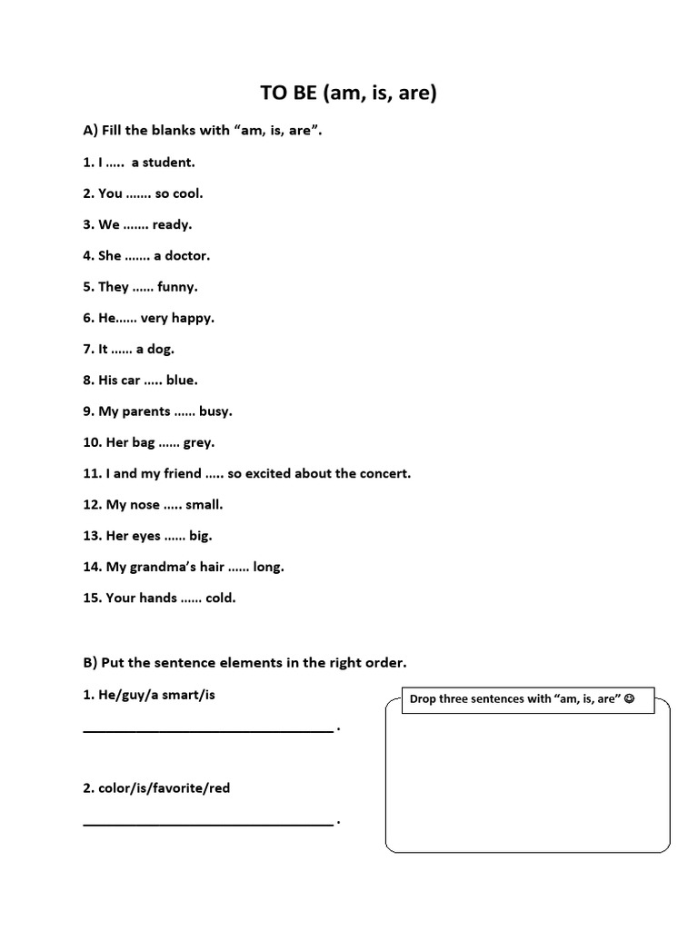 Am Is Are | PDF