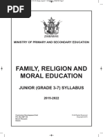 Family Religion and Moral Education Grades