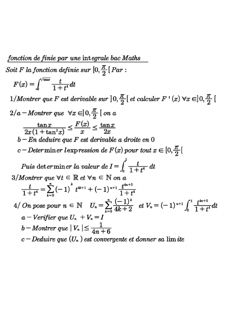 Bac Maths Suites Integrales | PDF