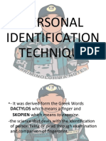 Personal Identification Techniques