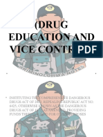 Vice and Drugs Education and Control