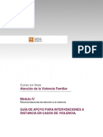 Guía de Apoyo para Intervenciones A Distancia en Casos de Violencia