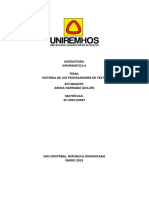 Asignatura: Informática Ii Tema: Historia de Los Procesadores de Texto Estudiante: Aridia Narrable Guillen Matrícula: SC-2022-02487