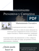 Mantenimiento Preventivo y Correctivo