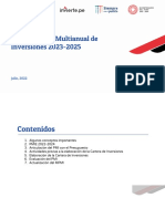 PMI 2023-2025: Programación Multianual de Inversiones