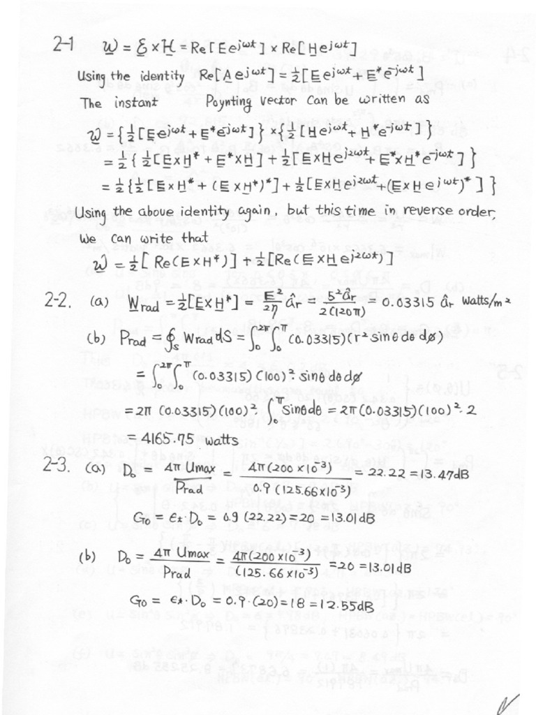 Solution Manual Of Antenna Theory Analysis And Design Eng Balanis 2ed