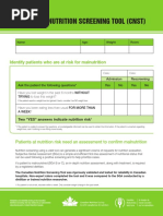 MST Malnutrition Screening Guidelines | PDF | Weight Loss | Malnutrition