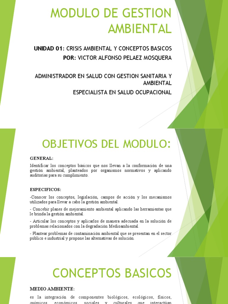 Gestión Ambiental: Crisis y Conceptos Clave | PDF | Entorno natural ...