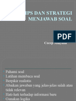 Tips Dan Strategi Menjawab Soal