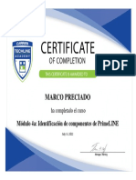 Módulo 4a Identificación de Componentes de PrimeLINE-Certificado Del Curso de Identificación de Componentes PrimeLINE 28033