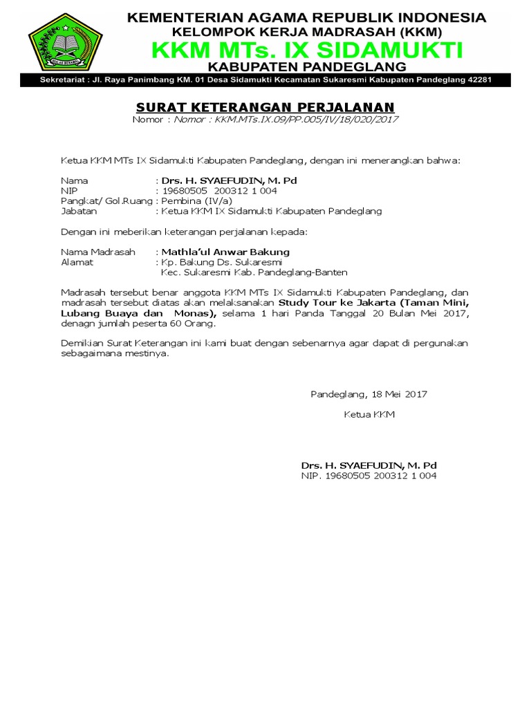 Surat Keterangan Jalan | PDF