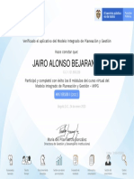 Jairo Alonso Bejarano Rey: Código: 761644762000