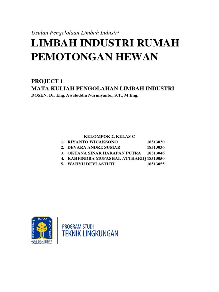Pengelolaan Limbah RPH yang Berkelanjutan | PDF