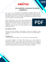 La Amistad Lección 1. ¿Cómo Enseñarles A Reconocer Los Buenos Compañeros