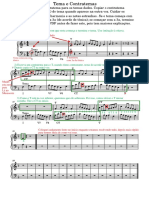 Análise de tema musical com variações rítmicas e harmônicas